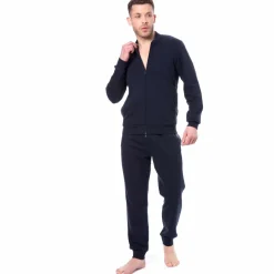 Emporio Armani Hauts|Sweatshirts / Vestes-Veste Basic Terry Bleu Marine