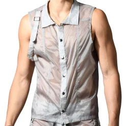 Andrew Christian Sweatshirts / Vestes-Veste Harnais Capsule Naked Truth Grise