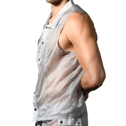 Andrew Christian Sweatshirts / Vestes-Veste Harnais Capsule Naked Truth Grise