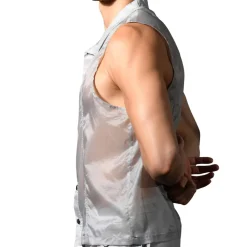 Andrew Christian Sweatshirts / Vestes-Veste Harnais Capsule Naked Truth Grise